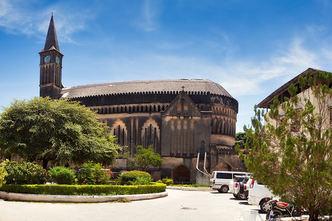 Panorama of Anglican cathedral Christ Church, Stone Town, Zanzibar, Tanzania