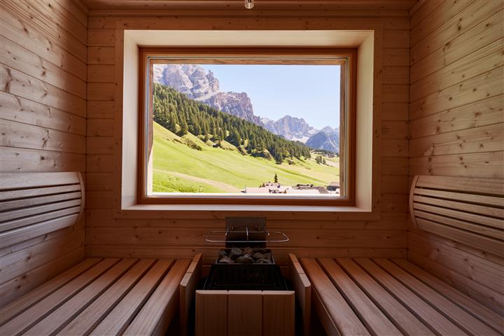 sauna con vista