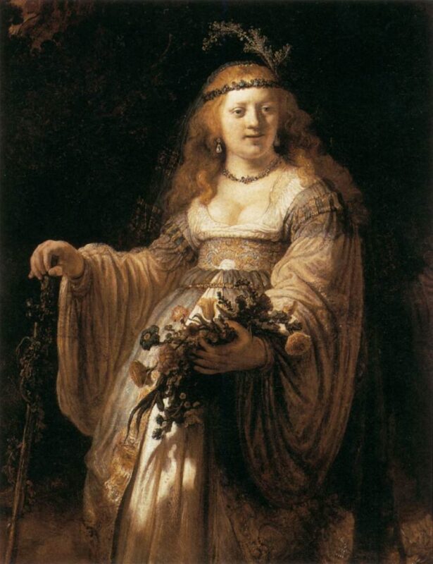 Rembrandt_Saskiain-costume-arcadico_1635